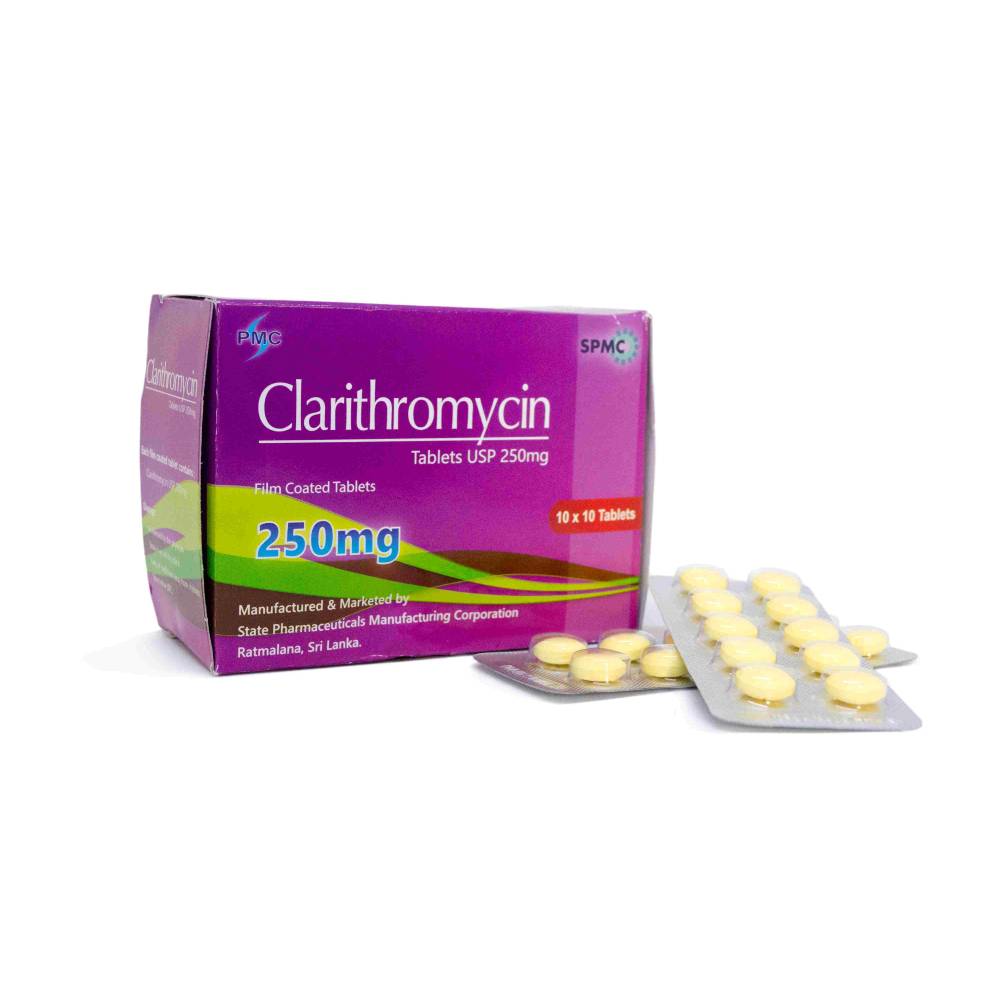 Clarithromycin Tablets USP 250 Mg Blister SPMC State 